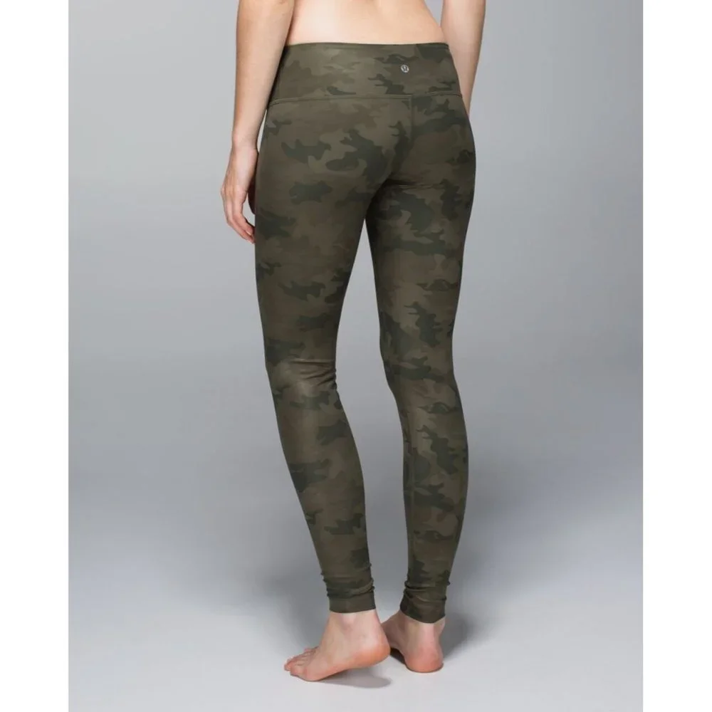Lululemon Leggings Camo Wunder Under Pant Savasana Full On Luxtreme - Picture 3 of 12